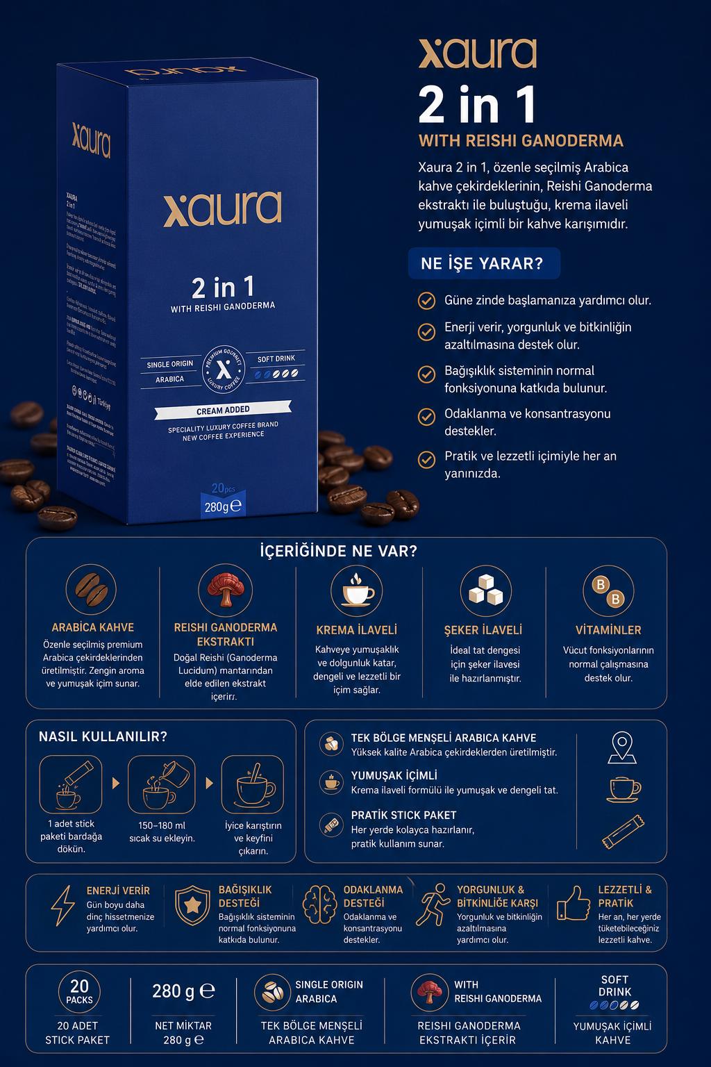 Xaura 2in1 Kahve